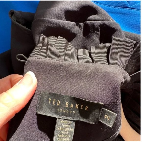 Ted Baker Abbew Unity Flag Print Tunic Dress in Black size 2 nwot - Picture 9 of 9